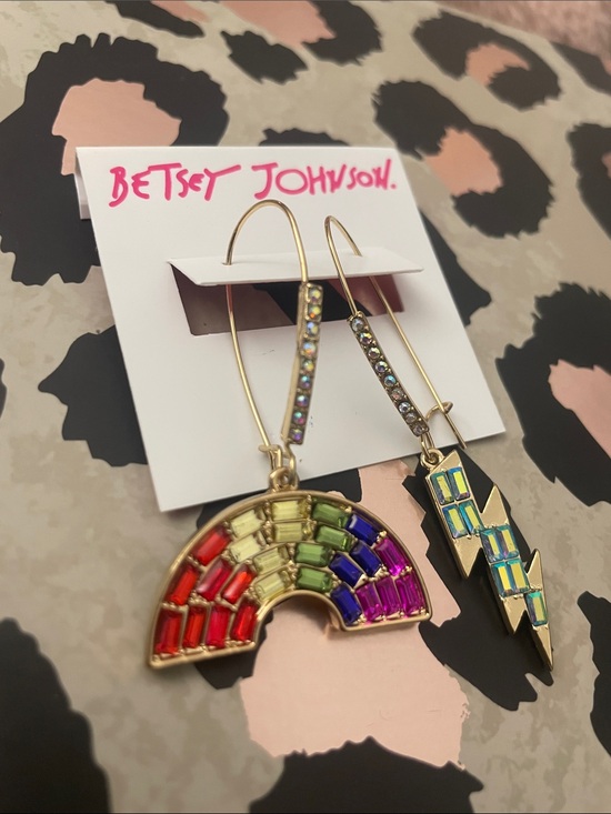 Betsey Johnson Jewelry - Betsey Johnson Rainbow & Lightning Bolt Earrings NWT